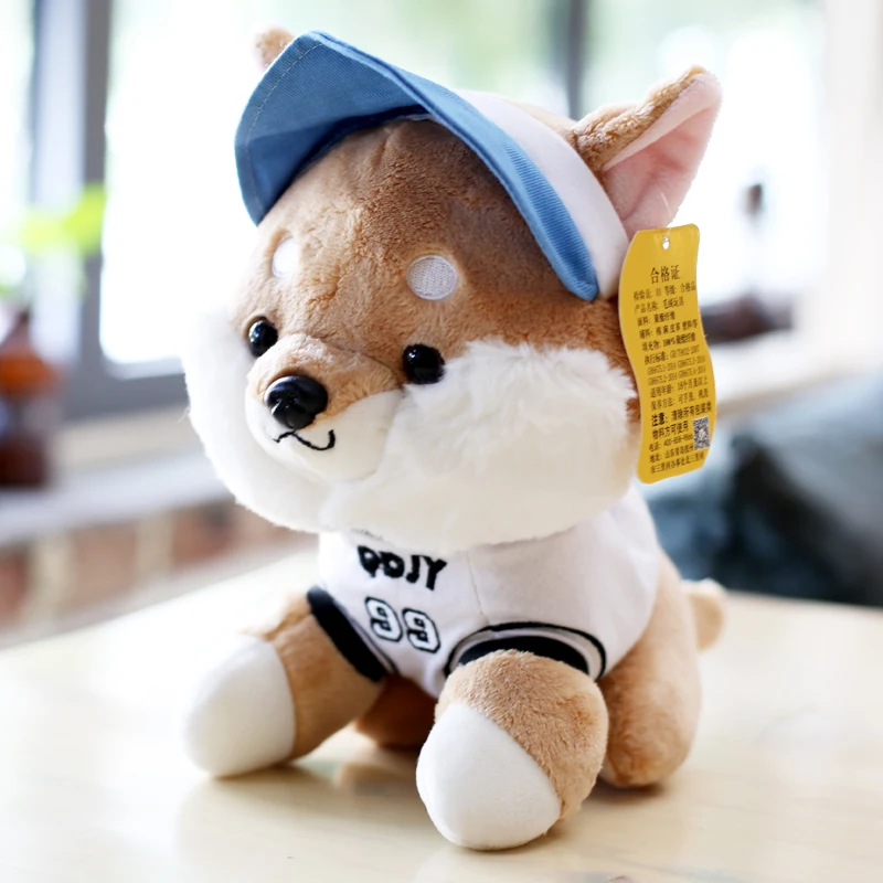 shiba Игрушек! Милая плюшевая игрушка по мотивам мультфильма спортивная одежда собака мопс граница колли Хаски Шиба щенок Мягкая кукла День рождения Рождественский подарок 1 шт - Цвет: shiba