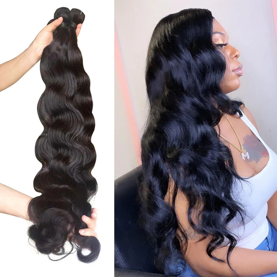 [HJ Weave beauty] OneCut Hair P бразильские волосы, волнистые пряди, объемная волна, 8-30 дюймов, P remy волосы для наращивания, натуральный цвет