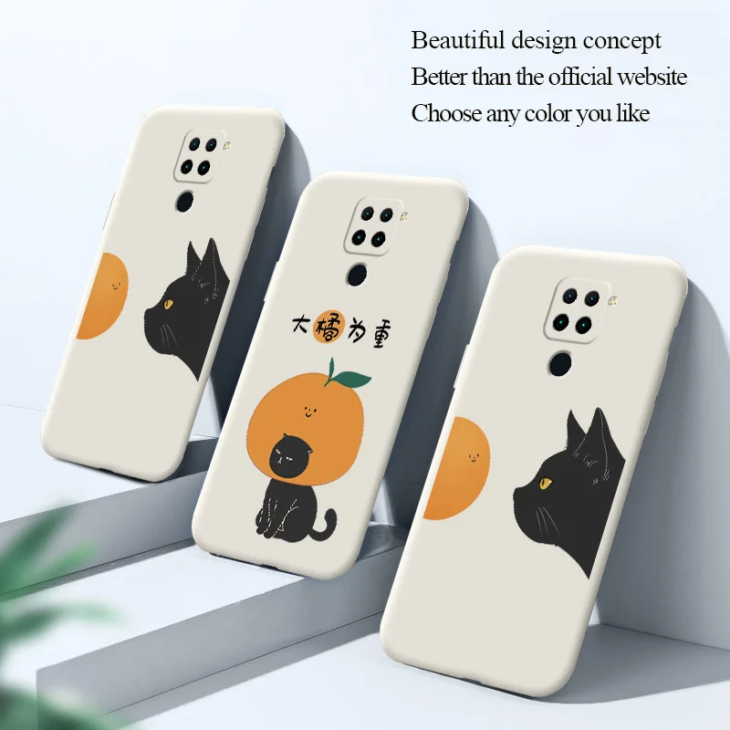 

Small Fresh Pattern Phone Case For Xiaomi Redmi 9 9A Note 9 9T 8 7 Pro K40 K30 K20 Liquid Silicone Cover