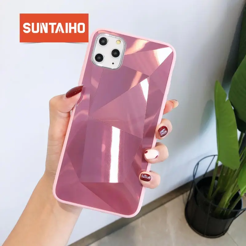 Чехол Suntaiho Aurora для iphone 11 11Pro Max X XR XSMax 7 8 Plus 6 6s plus цветной градиентный зеркальный