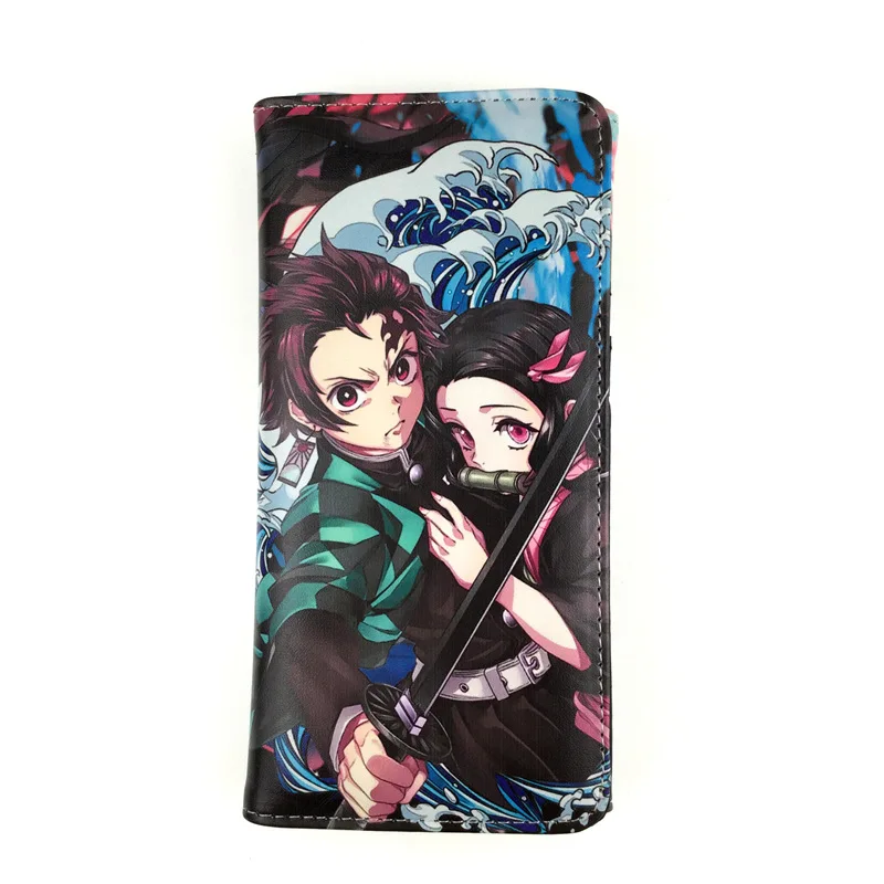 Демон Slayer: Kimetsu no Yaiba Длинный кошелек из искусственной кожи для денег держатель