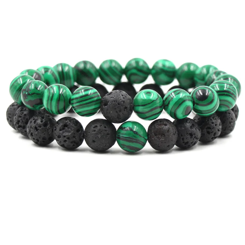 

2019 New Multicolor Natural Stone Classic Bracelet Female Jewelry Charm Round Bead Bracelets & Bangles Couple Jewelry Wholesale