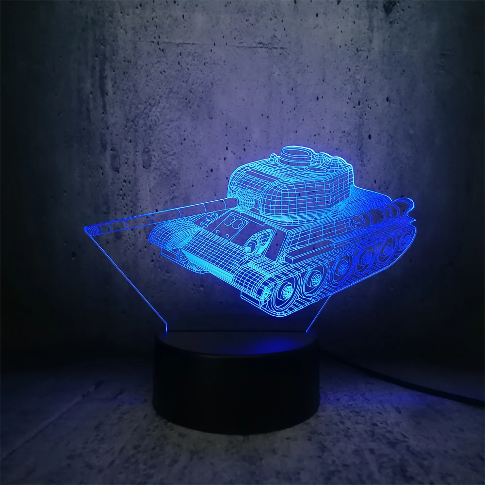 Крутой светильник ing Tank Модель 3D светодиодный Ночник крутые ребята лучший день