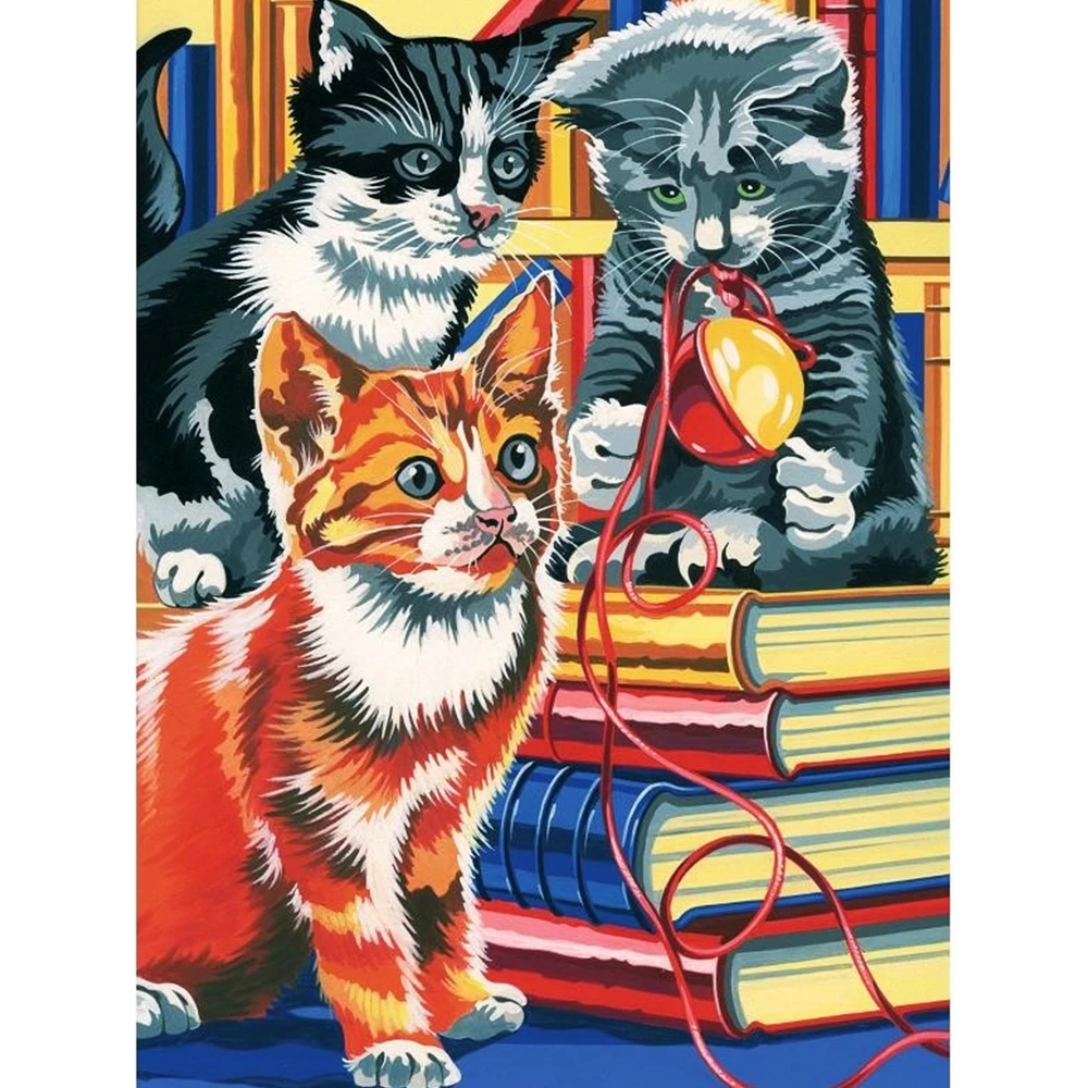 

MomoArt Рождество Алмазная вышивка кошка вышивка крестом 5D DIY Алмазная мозаика животное выкладка картина стразы Рождество декор для дома