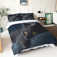 3d bedsheets british shorthair cat pattern double bedspread with pillowcases soft warm duvet cover kids comforter bedding