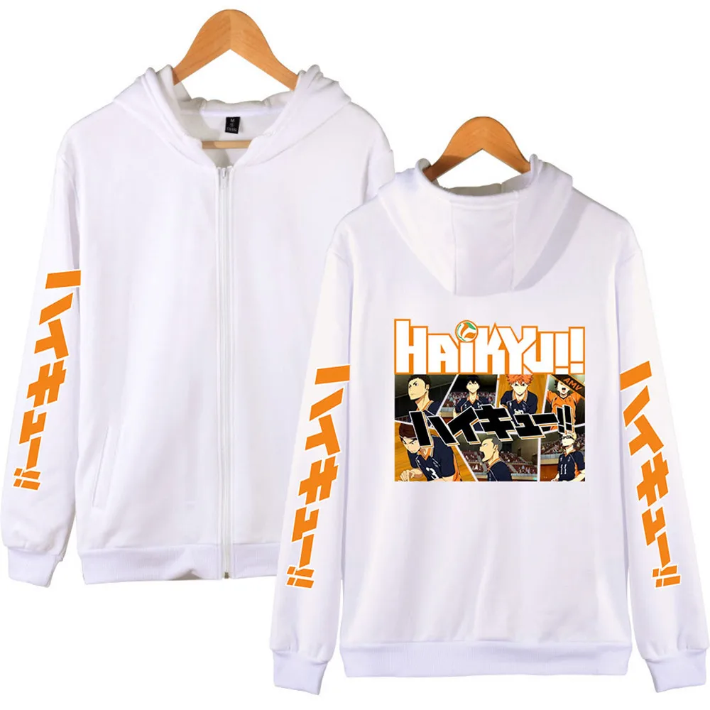 Толстовка Haikyuu на молнии с капюшоном куртка для старшей школы пальто