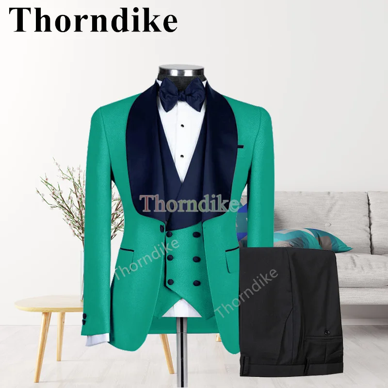 Thorndike тренд Новый Повседневный стиль мужской костюм на заказ хаки зеленый