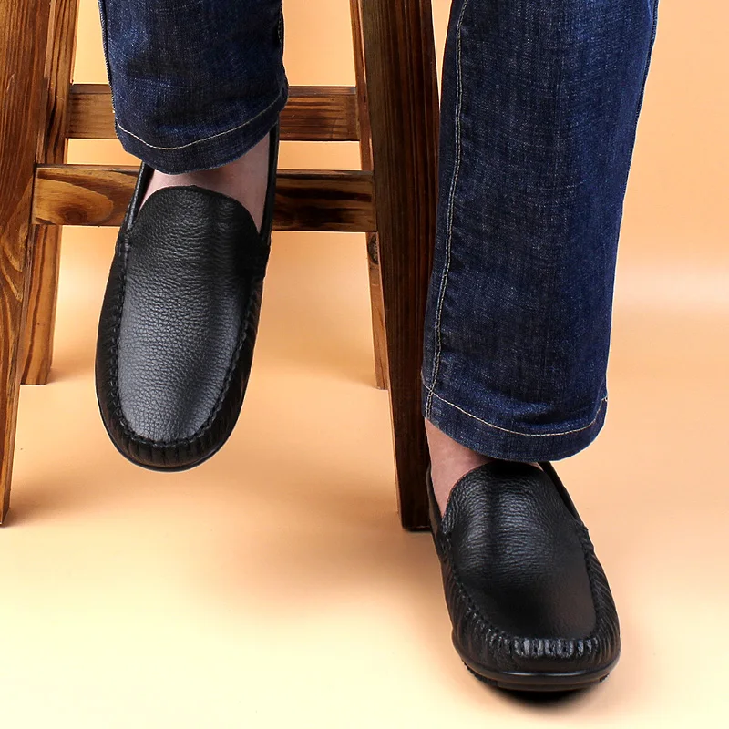 

sapato spring mens causal black fashion leather hot sale for Casual casuales flat 2020 loafers sneakers para casual ocio shoes