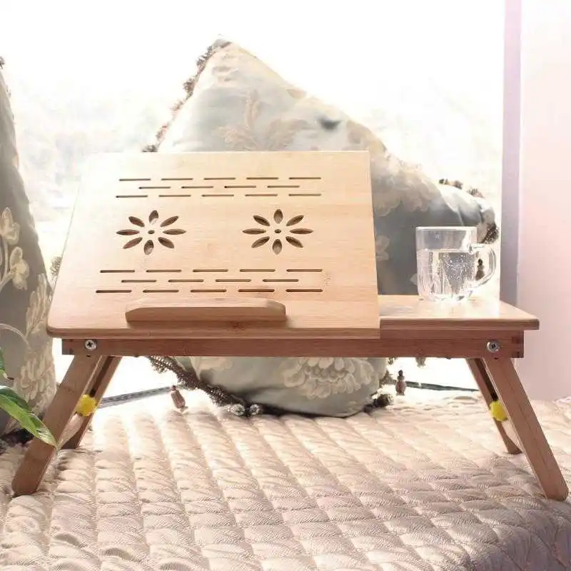 

Escritorio Bed Tray Support Ordinateur Portable Office Furniture Dobravel Bamboe Laptop Stand Mesa Study Desk Computer Table