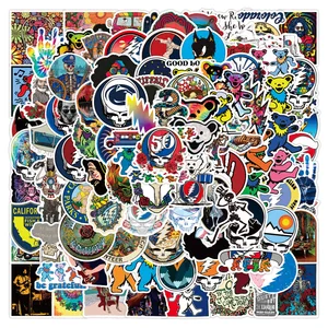 1050100pcs rock music grateful dead cool stickers aesthetics skateboard laptop motorcycle phone bike sticker decal kid toy free global shipping