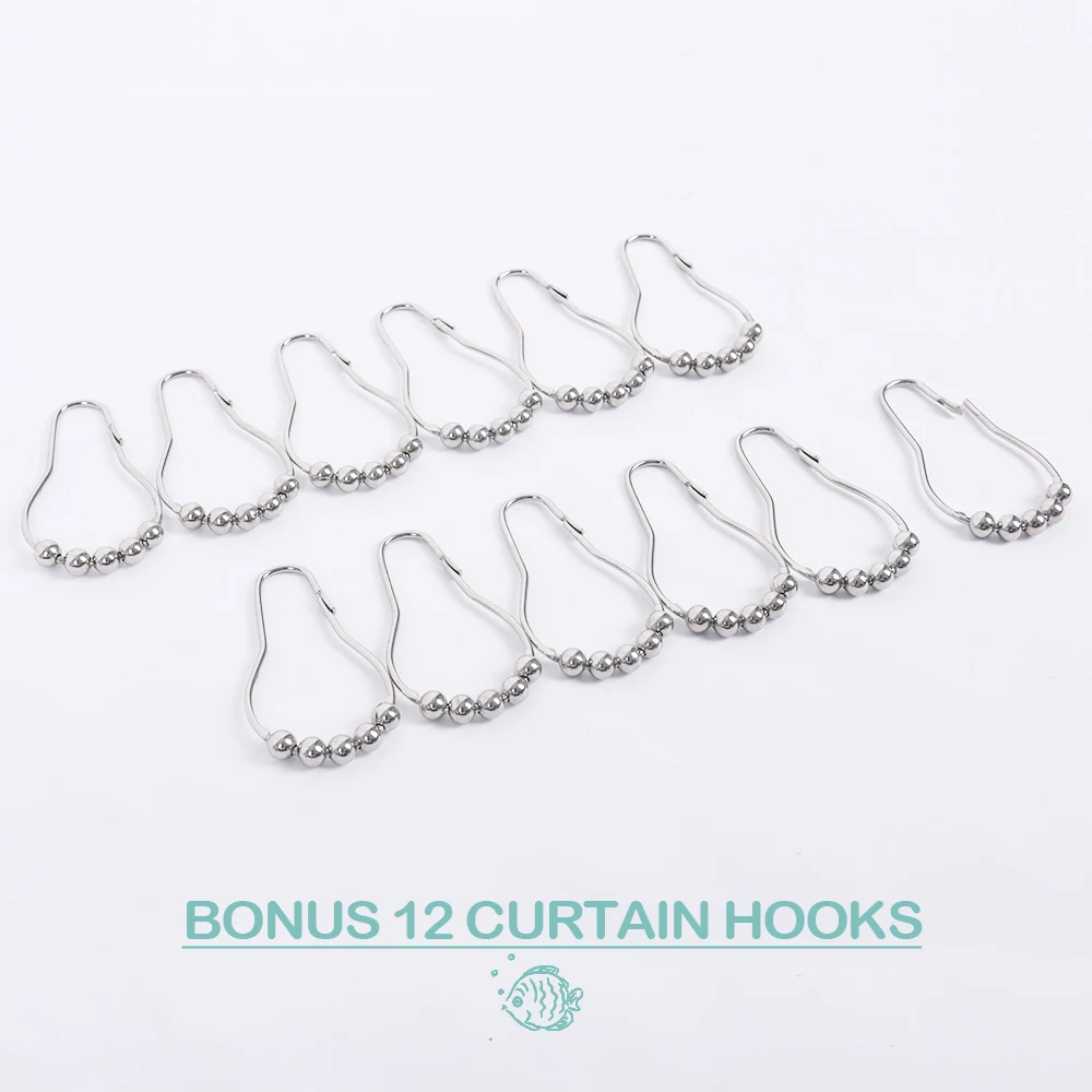 

Waterproof Screen Bath Curtain Polyester Fabric Fawn pattern Washable Shower Curtains Bathroom Decorations Free Hooks