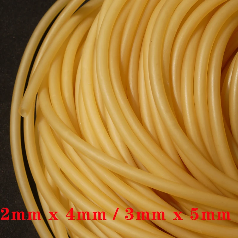 

2mm x 4mm 3mm x 5mm Nature Latex Rubber Hoses Flexible Pipe High Resilient Elastic Surgical Medical Tube Soft Slingshot Catapult