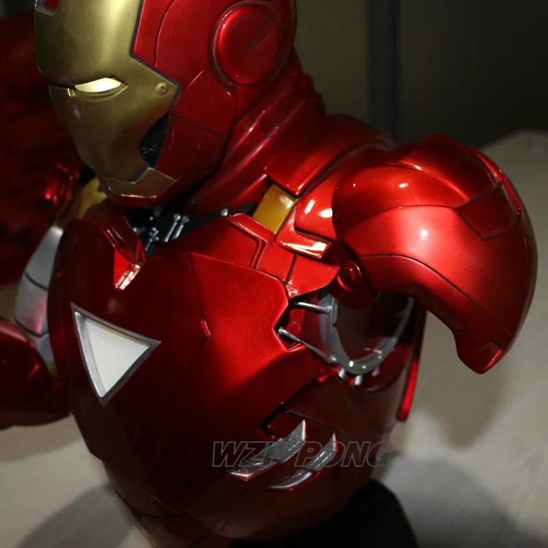 Hasbro мстители супергерой Железный человек 1/2 Mk6 бюст светодиодсветильник КА