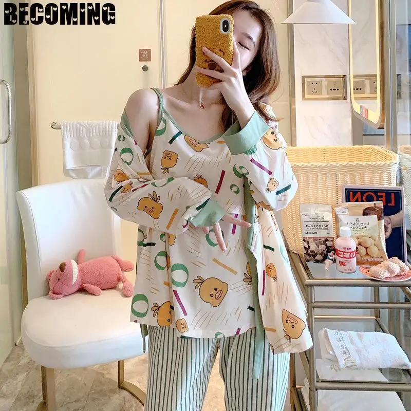 Ночная рубашка для беременных зимняя пижама ночная кормящих матерей Пижама