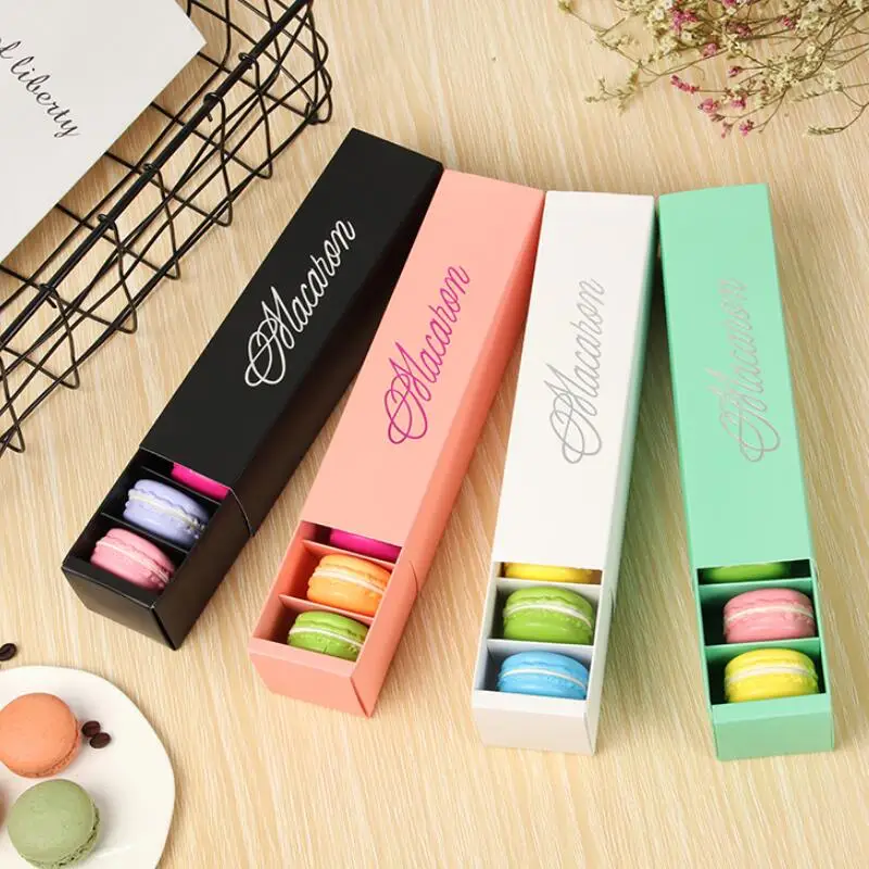 

Macaron Box Cake Boxes Home Made Macaron Chocolate Boxes Biscuit Muffin Box Retail Paper Packaging LX7943