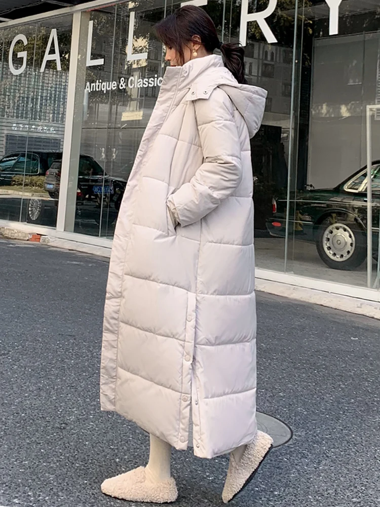 

Зима 2020 новая хлопковая одежда выше колена Женская Корейская версия свободного сверхдлинного пуховика из хлопка Женская зимняя куртка.