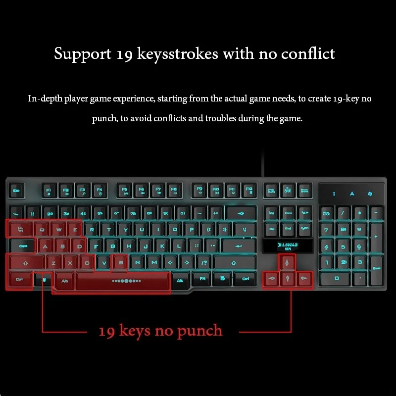 

1 3 in Notebook PC Gaming Sets Colorful Backlit Keyboard Illuminated Gaming Mice Headphone Desktop Backlight Headset