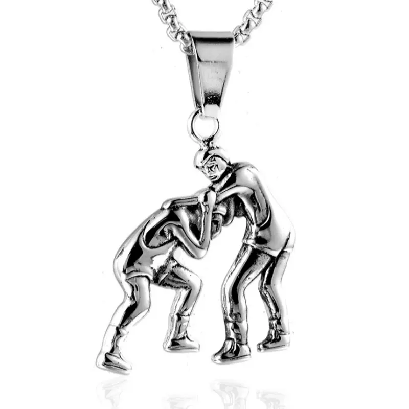 Ожерелье с подвеской для мужчин колье из нержавеющей стали фитнеса бодибилдинга