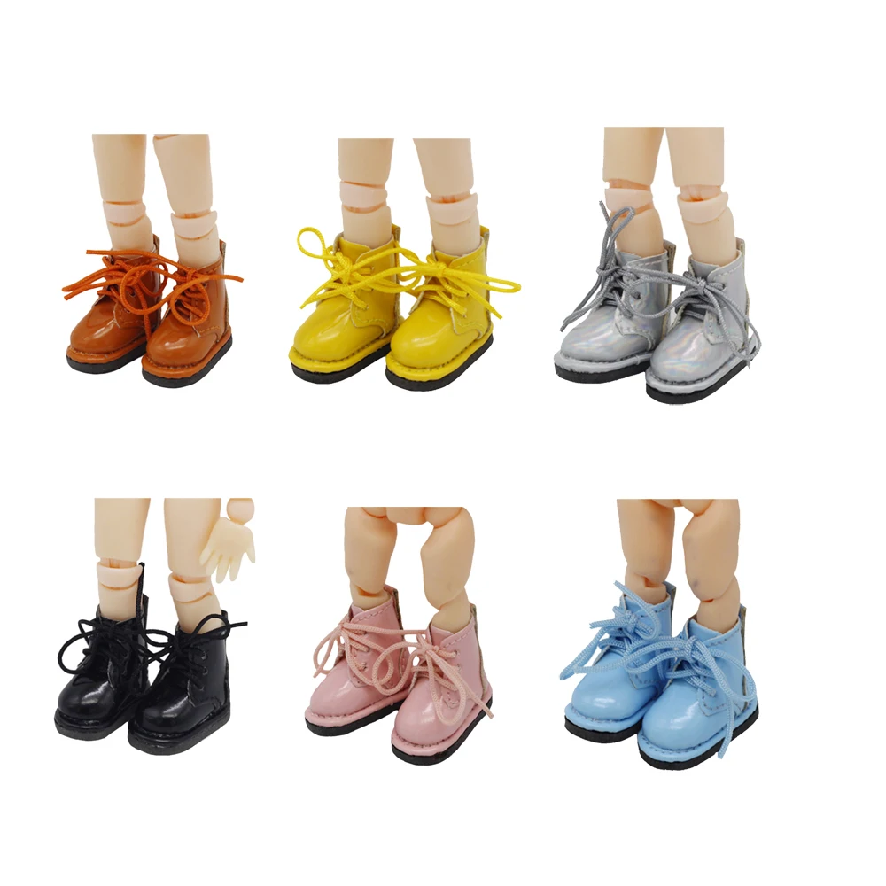 

1 пара кожаных ботинок для кукол OB11,DOD, ГСК и 1/12 BJD кукол, игрушечная обувь, аксессуары, подарок для детей 2,5*1,1 см