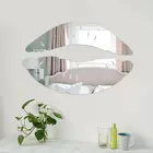 3D Губы Поцелуй Форма Акриловые настенные зеркала декоративные наклейки 3D настенные стикеры Настенные наклейки сделай сам домашний декор душевая комната ванная комната