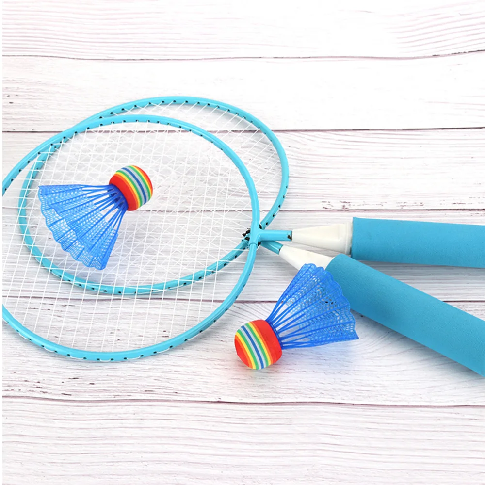 

1 Set Colored Badminton Racket Beginner Training Outdoor Sports Leisure Toys Badminton Set for Kids Children Playing (Random Col