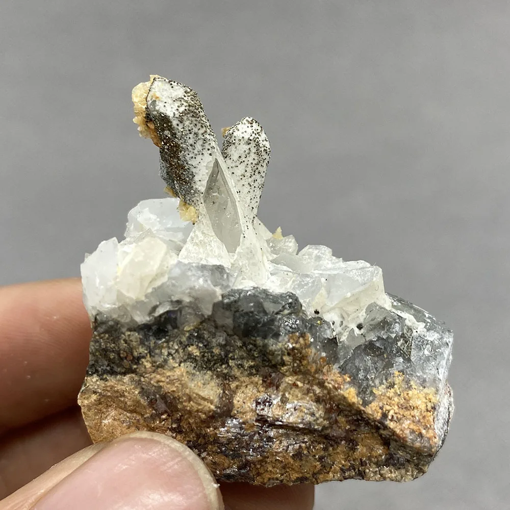 

Natural Calcite Pyrite Combination Healing Crystal Gem Specimen