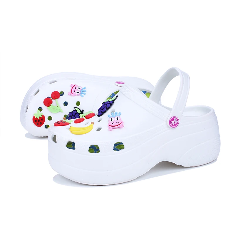 Женские сандалии Кроксы 2019 пляжные садовые Туфли сабо обувь на массивной