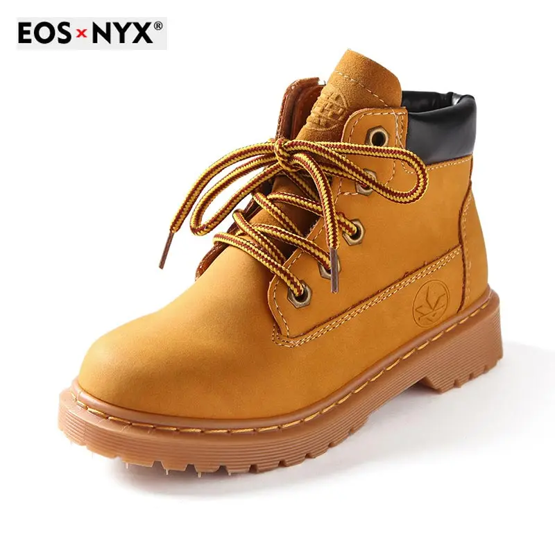 EOSNYX-zapatos informales para ni&ntilde;os y ni&ntilde;as, botas suaves antideslizantes de cuero a la moda, para oto&ntilde;o y primavera, 27-38-0