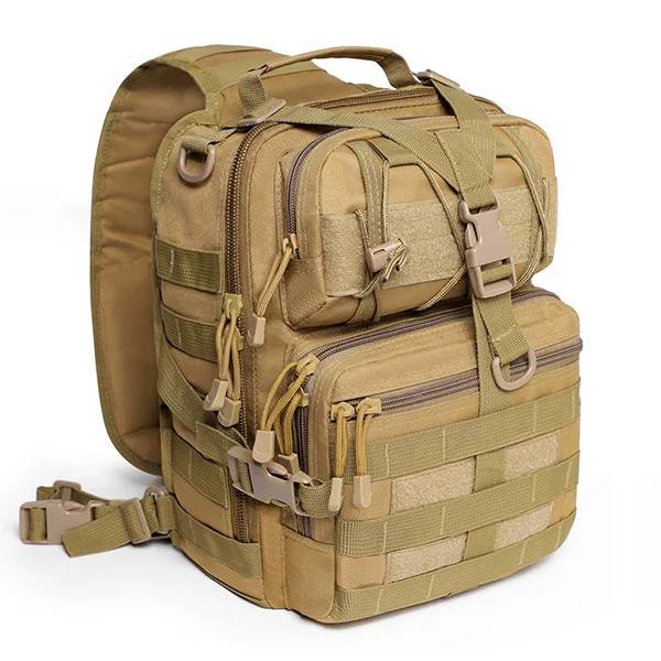 Khaki 20L Водонепроницаемый Военный слинг рюкзак армейская тактическая сумка Кемпинг Туризм охотничьи рюкзаки Молл пакет уличные нагрудные сумки - Цвет: Khaki