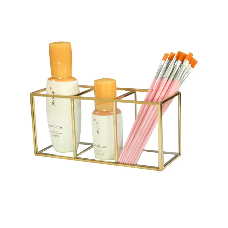 Золотая трубка для хранения HUNYOO нордическая стеклянная оправа кистей макияжа