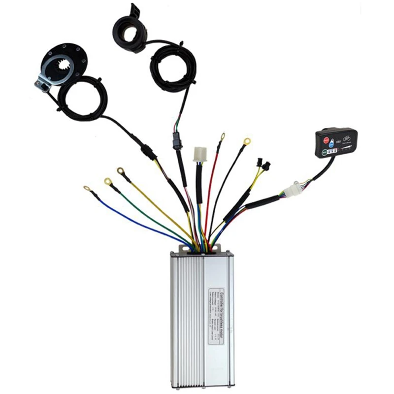 

Контроллер синусоидальной волны для электрического велосипеда, 36 В/48 В, 1000 Вт, 30 А, дисплей KT LED880, дроссельная заслонка большого пальца и датч...