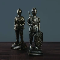 american retro roman soldier character sculpturehome living room decoration cabinet furnishings resin crafts office furnishings
