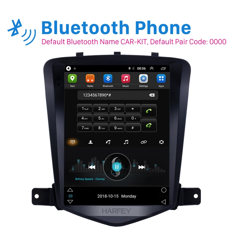Автомагнитола Harfey Android 9 1 стерео 7 '' GPS 2 + 32 ГБ для chevy Chevrolet Classic Cruze 2008 2009 2010 2011 2013