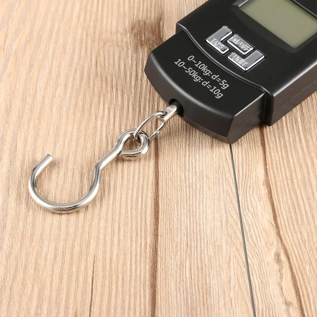 

50kg 5g LCD Screen Digital Hanging Scale with Backlight and Hook Electronic Weighing Luggage Scale Travel Balance Scales WH-A08L