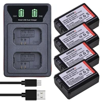 4pcs np fw50 np fw50 battery usb and type c led charger for sony alpha a6500 a6300 a7 7r a7r a7r ii a7ii nex 3 nex 3n