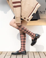 spring and autumn england national wind retro plaid long socks womens socks football boots socks size 36 43