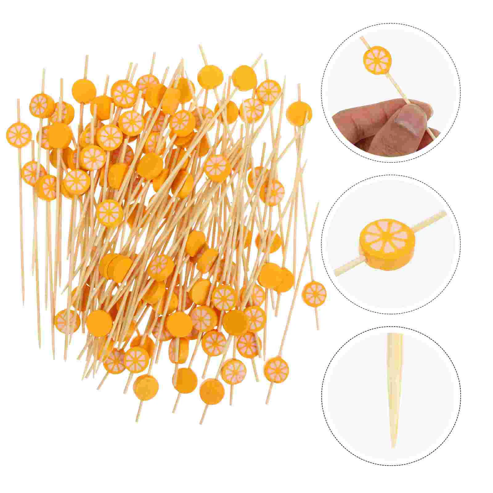 

100pcs Mini Forks Kitchen Disposable Food Sticks Safety Mild Bamboo Fruit Fork