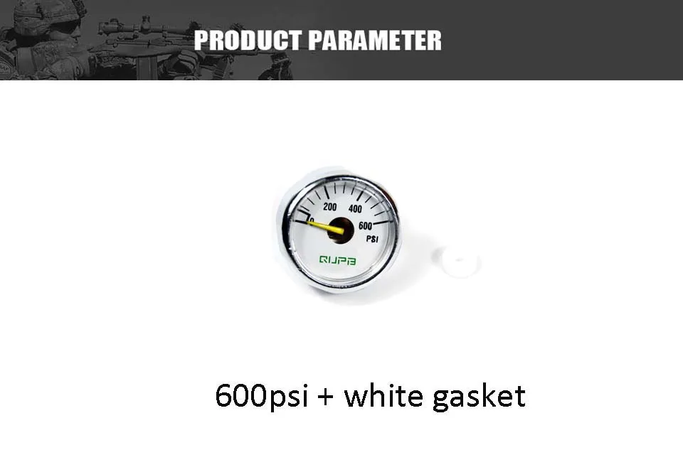PCP Пейнтбол ВВС высокого давления Манометр 300psi/600psi/1000psi/1200psi