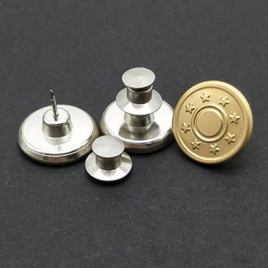 10 шт. металлические кнопки шпильки для джинсов съемные добавляют дюйм к любой