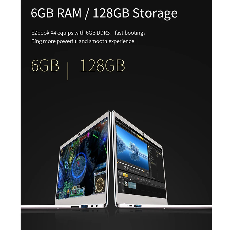 Jumper Ezbook X4 ноутбук 14 дюймов Безель Ips ультрабук In-tel Celeron J3455 6 Гб Ram 128 ГБ Rom Ноутбук 2