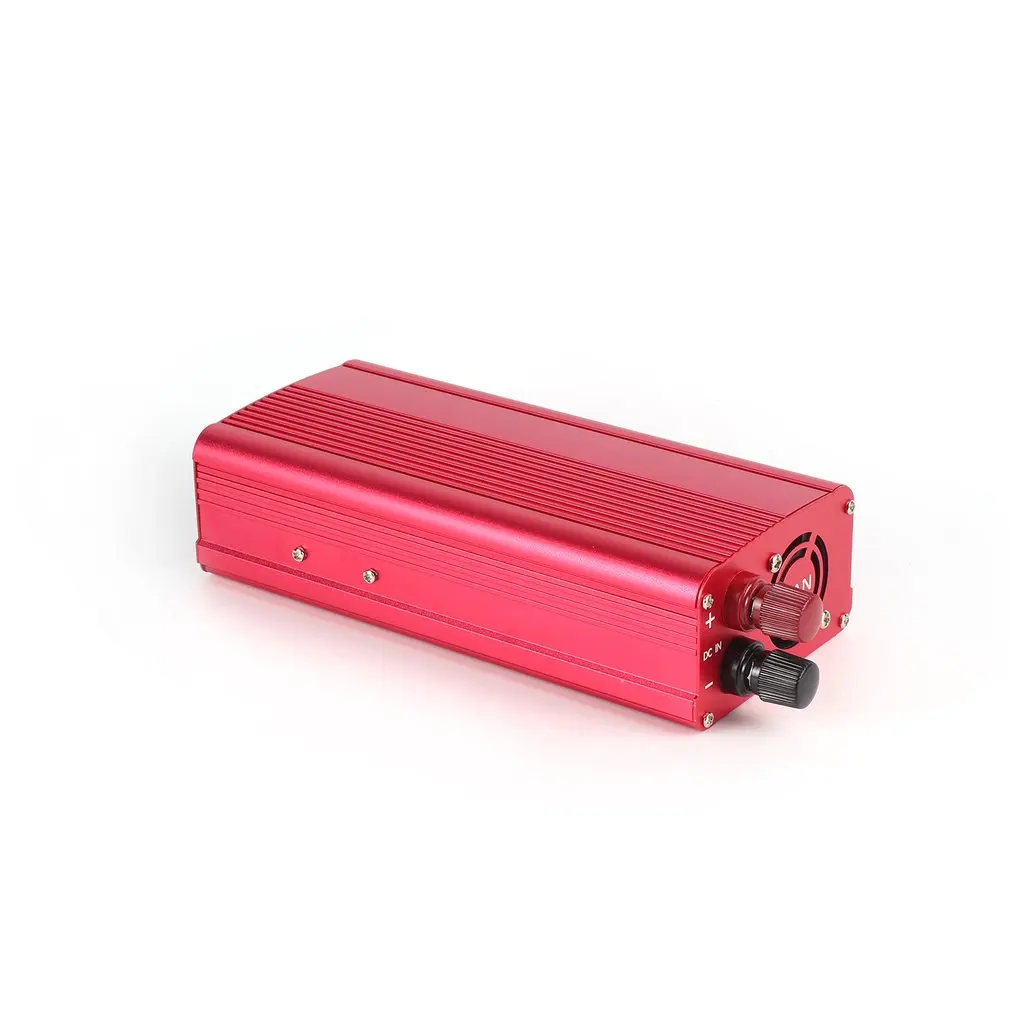 

DC 12V To AC 240V Power Converter Red Dual USB Ports Car Voltage Converter Aluminum Alloy Case Car Charger With Clip hot sale
