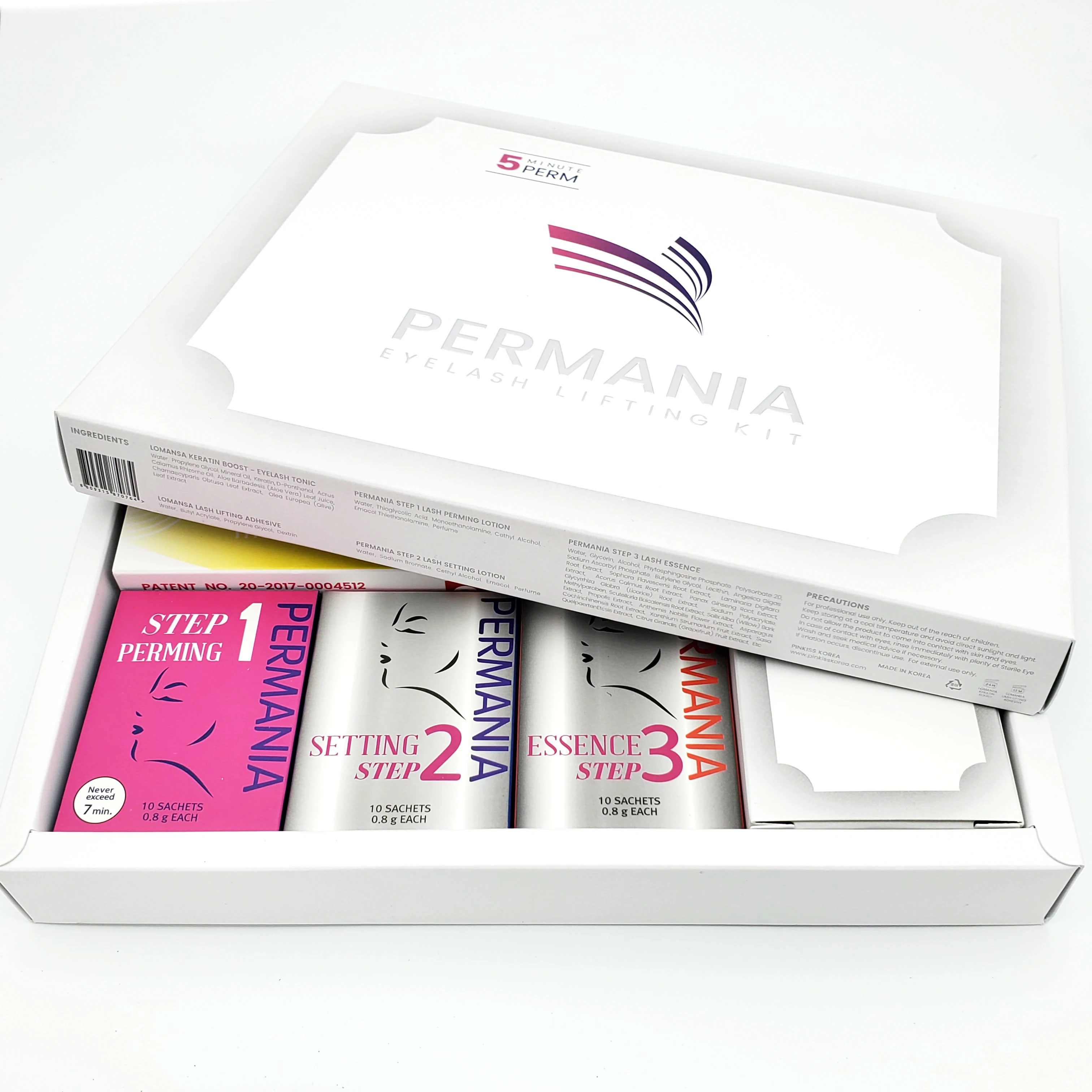 KOREA PERMANIA Набор для подтяжки ресниц 5-минутная перманентная завивка завивки