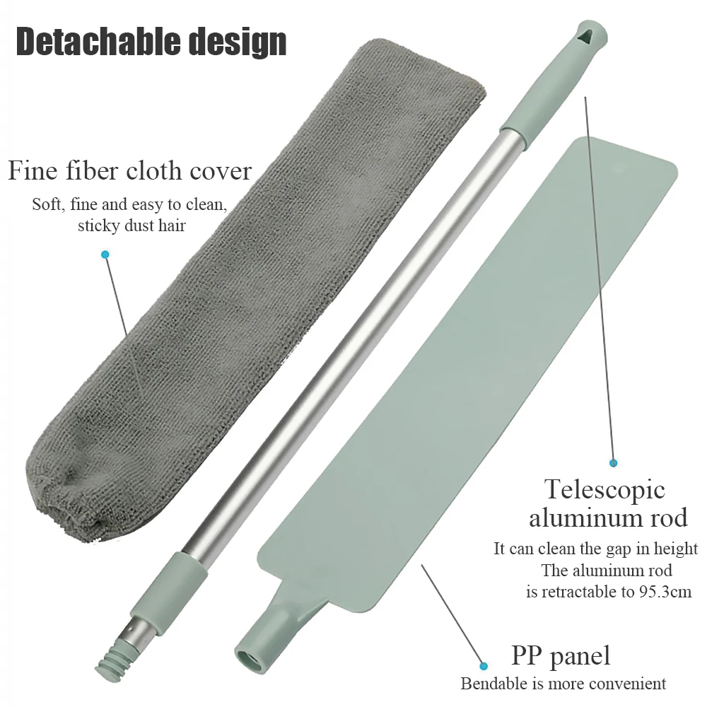 

Household Cleaning Windows Long Crevice Dust Brush Telescopic Microfiber Dust Mites Cleaning Tools Artifact Cleaning Dust