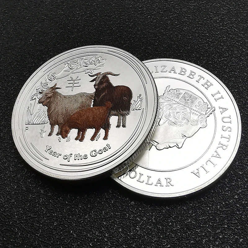 Подарки на Новый Год от Козы 999 Серебряная Монета Австралии Животное Елизаветы II Коммеморативные Покрытые Монеты.