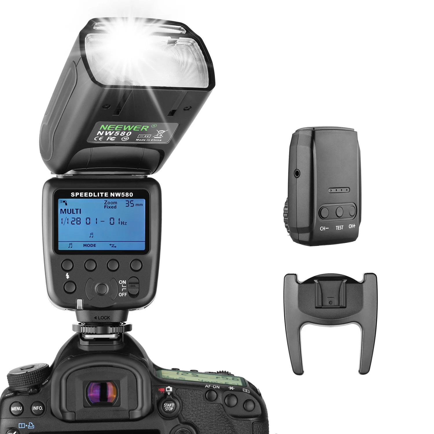 

Neewer NW580 Wireless Flash Speedlite for Canon Nikon Sony Panasonic Olympus and Other DSLR Cameras with Standard Hot Shoe