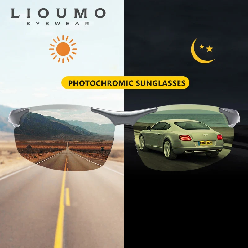 Фотохромные поляризационные солнцезащитные очки для мужчин 2020 ночного видения
