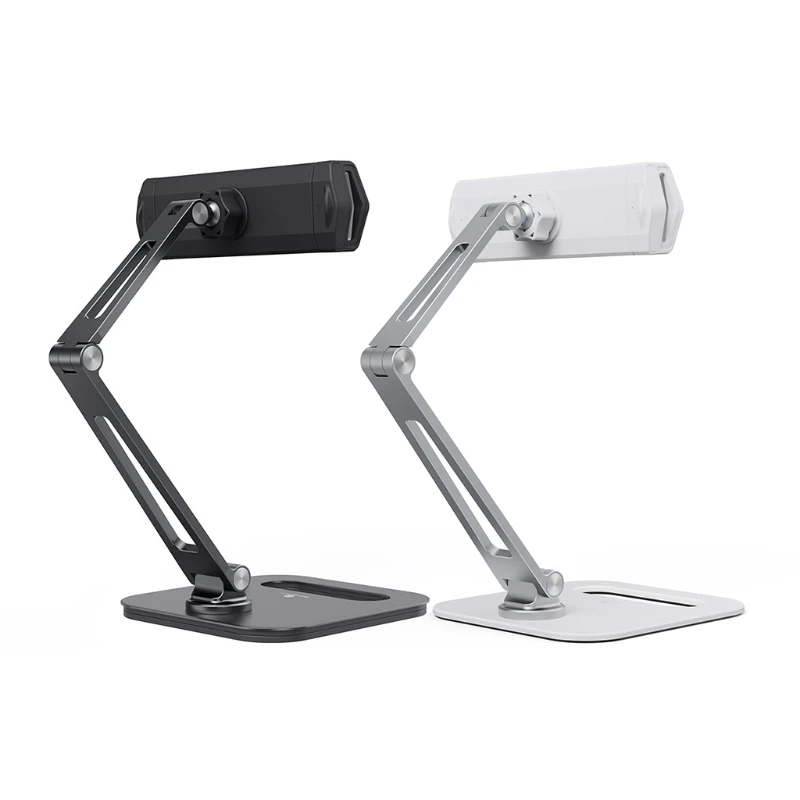 

Tablets Adjustable Stand Holder Folding Bracket Anti-slip with Sliocone Pad P8DC