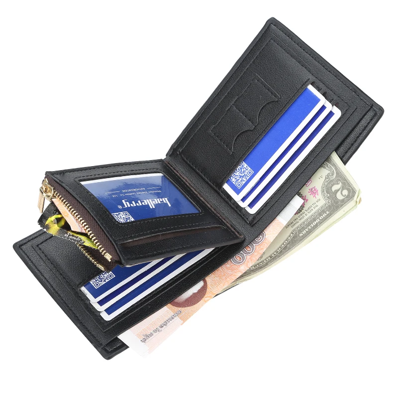 

Wallet Men Short Business Wallet Korean Multi-card Tri-fold Wallet Bag Zip Coin Purse Pocket High Quality Male Purse Card Holder