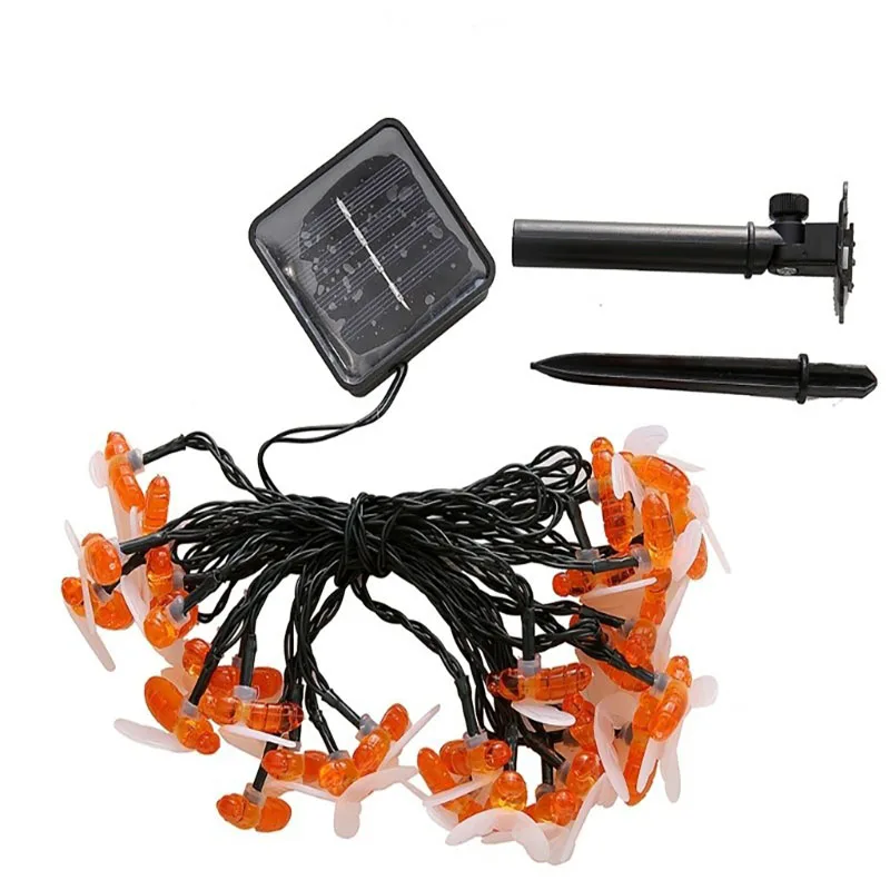 Милая гирлянда с пчелами на солнечной батарее уличный садовый шнурок для забора