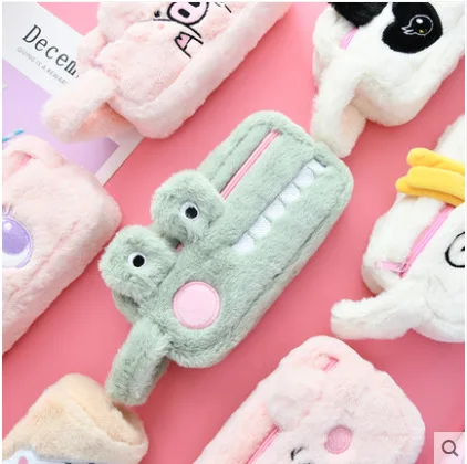 

Милый плюшевый чехол для карандашей, креативные сумки для карандашей, вместительная сумка для карандашей, индивидуальный пенал с животными...